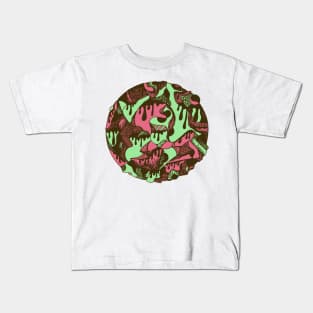 Pink Mint Circle of Drip Kids T-Shirt